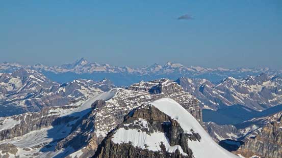 In the distance we could see Mt. Sir Sandford and Adament Mountain