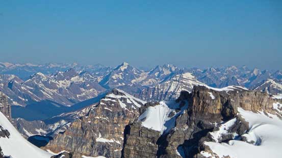Mt. Laussedat always looks impressive from any peak in Yoho