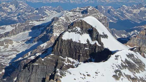 Looking down at Mt. Huber