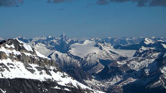 Mt. Forbes pokes behind Mt. Collie