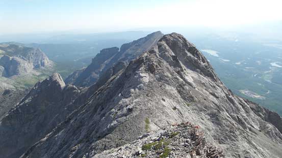 Looking back from the base of these slabs