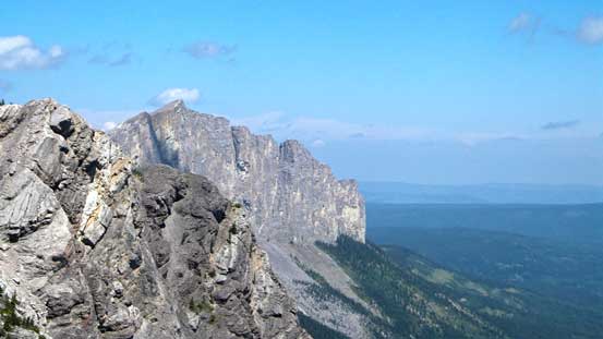 A zoomed-in view of Mt. Yamuska