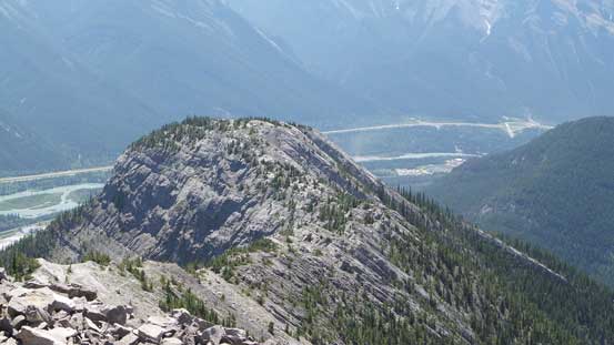 Looking down at Door Jamb Mountain