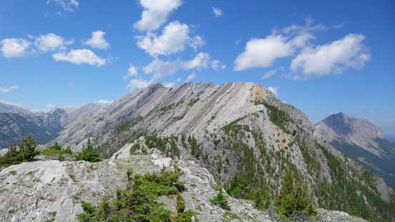 Looking back from the summit of Door Jamb Mountain