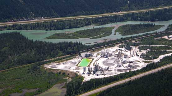 A view of Exshaw Plant