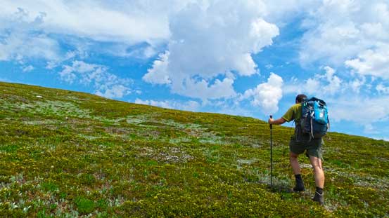 The last push to the broad summit plateau