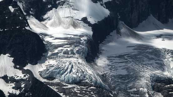 Fractured glacier at the base of Sir Donald