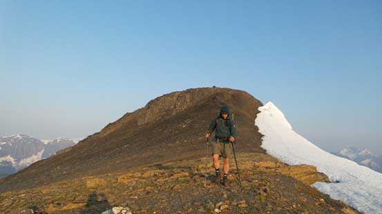 Leaving the summit behind