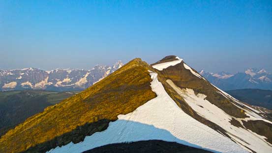 Looking back along the undulating ridge