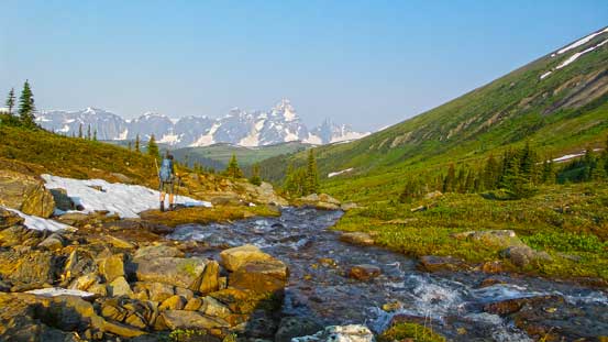 Hiking back down this lovely valley