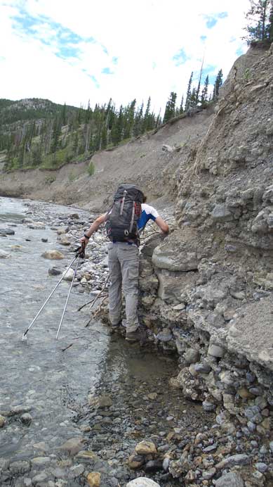 Ben hoping to walk around on the right side of this river