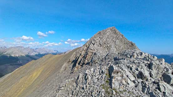 Looking back at the first high point I had to go up and over