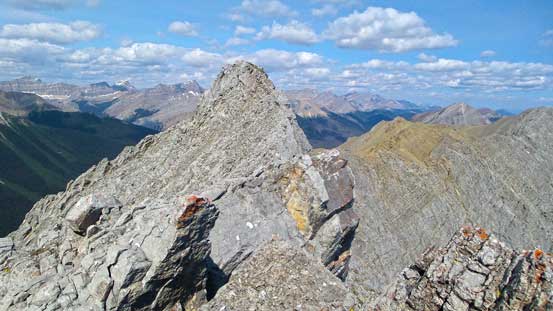 Looking back along the ridge. There were a few exposed sections