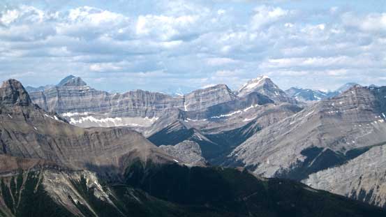 Obscured peaks north of Whitecap, including Mt. Thronton