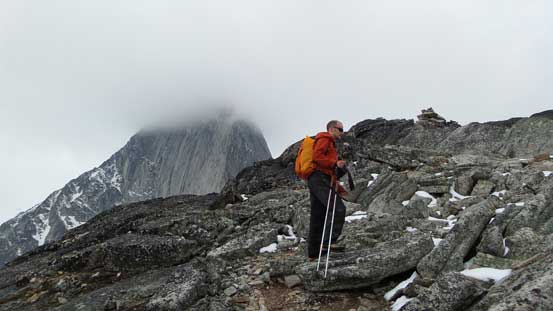Ben with the false summit shortly behind