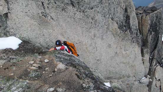 Ferenc picked a different line up a chimney