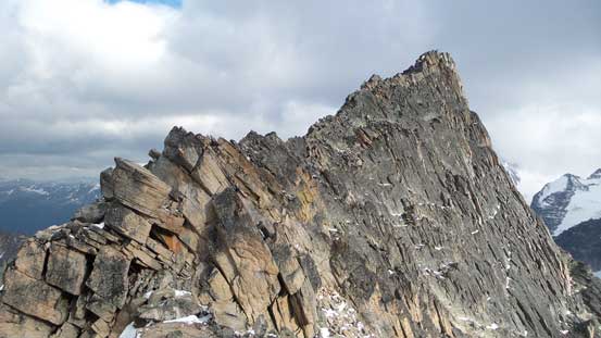 The North Ridge of North Crescent Tower seem from Crescent Spire/Tower col
