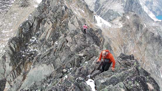 Typical scrambling on this ridge. Fun on solid rocks!