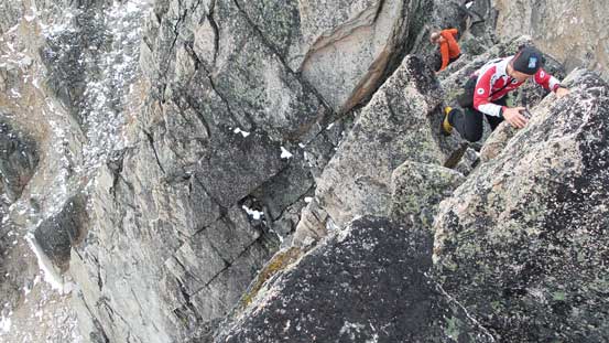 Near the summit - exposed fun..