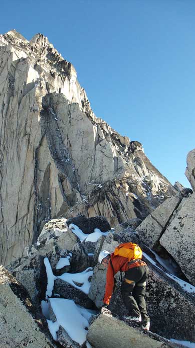 Terrain will steepen considerably ahead.