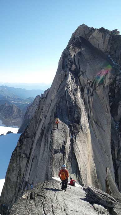 The second summit appears to be steep, but actually not