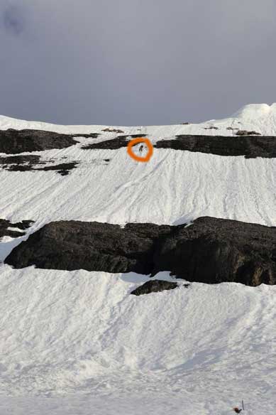 Me searching a way up. Photo by Ben