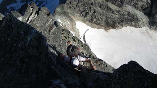 Typical climbing on the lower 1/3