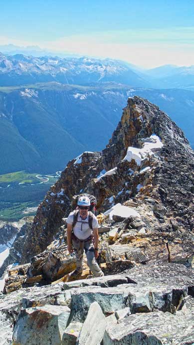 Approaching the summit from south ridge side