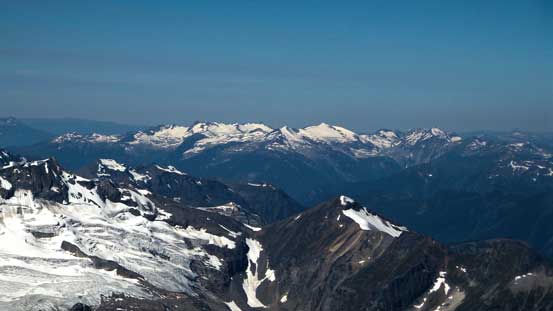 Icefield in Mt. Revelstoke N. Park. Peaks including Inverness Peaks