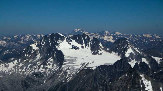 Looking down at Mt. Rogers - I'm happy to have it climbed too!
