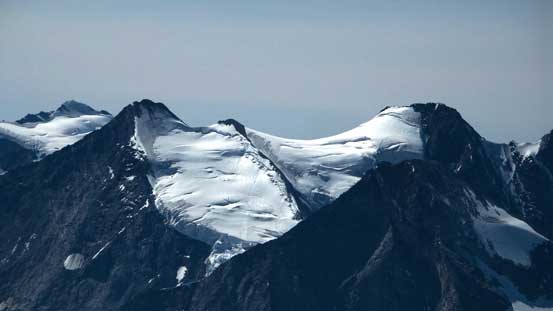 Selwyn and Hasler Peaks on Mt. Dawson massive