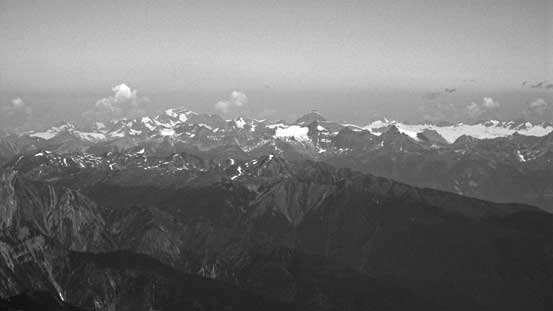 Mt. Clemenceau, Tsar Mountain and Chaba Icefield.