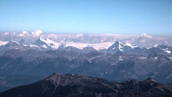 The stretch of Columbia Icefield, and Mt. Columbia, Mt. Bryce