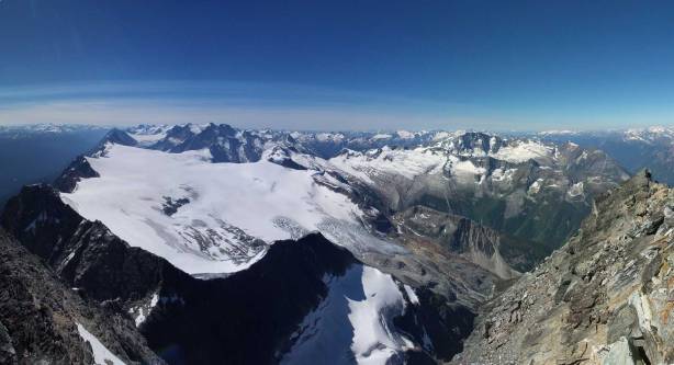 Another panorama from the summit. Click to view large size.