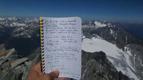 The summit register! 