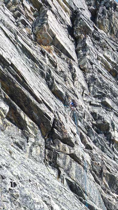 Can you see Ben rappelling? I took this picture from a sideway angle