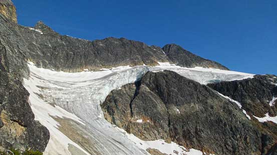 Glaciers hanging below Terminal Peak
