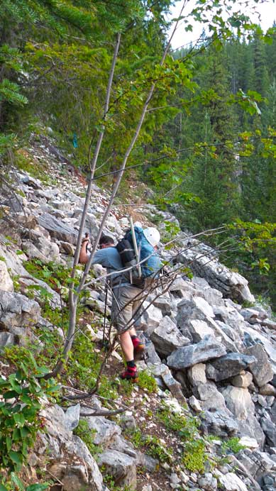 Eric grinding up the trail.