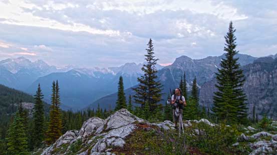 This is somewhere near the first bivy spot. We were losing daylight fast.