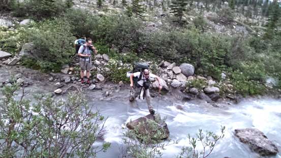 We had to search around to cross this creek without wetting our feet.