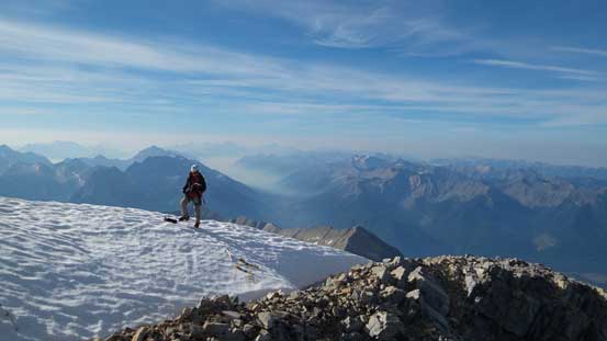 On the summit ridge now.