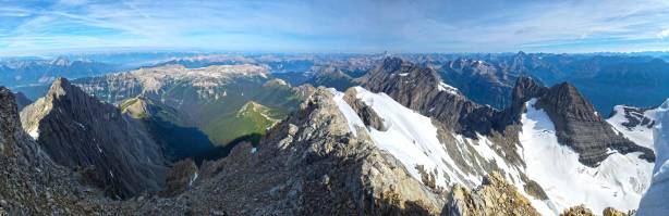 Another panorama from the summit. Click to view large size.