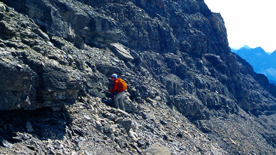 Ben picking his line. We ascended parallel to each other around here