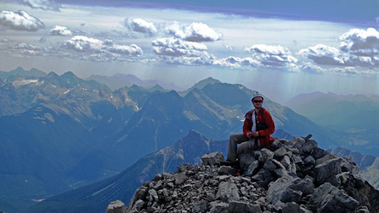 Ben sitting on the summit