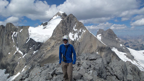 Me on the summit of Mt. Princess Mary, with King George behind
