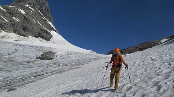 Vern decending the glacier