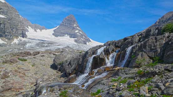 Neat waterfalls with Prince Albert behind
