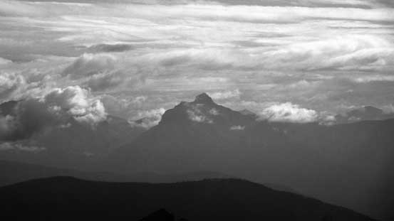 I think it's Mt. Washburn to the west, but not 100% sure