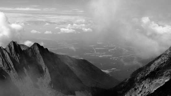 A view of Cranbrook area from the descent