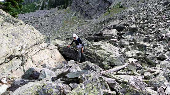 Negotiating a boulder field